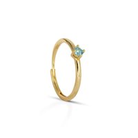 Ring Dilvdò Woman Solitaire in Silver Zircone ANSOLOAZ3